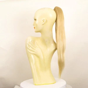 Hairpiece ponytail long 27.56 golden blond blond wick clear 7/24bt613 peruk - Imagen 1 de 8