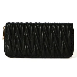 Black Fashion Quilted Wallet - Picture 1 of 2