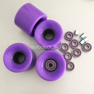 60mm Skateboard Long Board Wheels 78A ABEC-9 Bearing Spacers Cruiser Wheels Kit - Picture 1 of 8