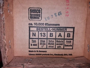 Org. Grapas grapadoras Senco N13 BAB - tamaño 10,6 x 25 mm - 10.000 unidades - Imagen 1 de 5