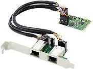 GIGABIT ETHERNET A 2 PORTE MINI PCI EXPRESS CARD SINGLE LANE, LOW PROFILE BRACKE - Immagine 1 di 1