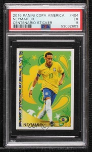 2016 Panini Copa America Centenario Album Stickers Neymar Jr #404 PSA 5