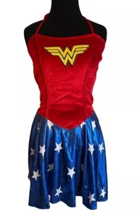 Justice League Wonder Woman Costume Red Velvet Cosplay Sz M 7-9 Teen/size Wmn 6 - Picture 1 of 16
