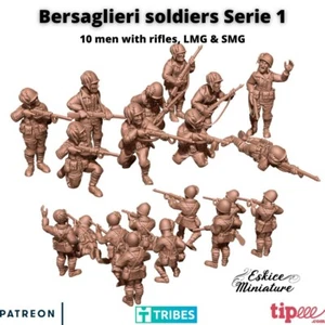 WW2 Bersaglieri Infantry Serie 1 - Wargames - Bolt Action - historical - Imagen 1 de 2