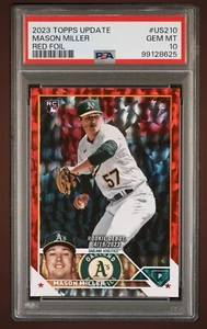 2023 Topps Update Mason Miller #US210 Red Foil /199 PSA 10 Pop 1 ๐ฅ๐ฅ๐ฅ - Picture 1 of 2