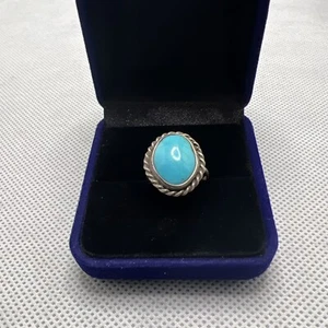 Native American Handmade Vintage Sterling Silver 925 Turquoise Ring sz 4.75 - Picture 1 of 8
