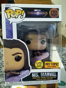 Funko POP The Marvels Ms. Marvel Hot Topic Glow in the dark Exclusive #1251 - Picture 1 of 5