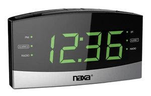 Naxa NRC-181 Easy-Read Dual Alarm Clock +Daily Repeat +BT +USB Charging Port - Picture 1 of 2