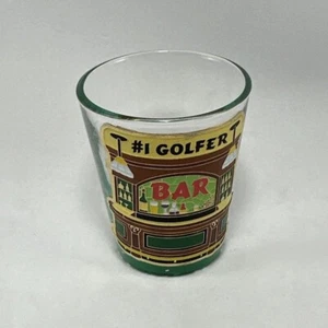 # 1 Golfer Bar Souvenir Collectible Shooter Shot Glass Vintage Barware Mancave - Picture 1 of 4