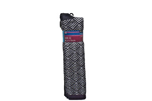 Hue Women's 3 Pack Knee Socks Assorted Black Grey One Size 4-10 New NWT