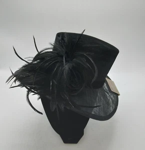 Marks & Spencer Formal Occasion Hat Slant Crown Spray Black Denbies Sample NWT - Picture 1 of 17