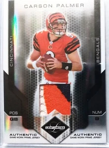 2007 LEAF LIMITED CARSON PALMER 3 CLR GU PRIME PATCH SP#21/25 - Picture 1 of 2
