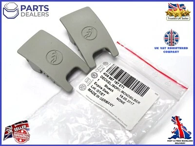 GENUINE AUDI A6 A7 CHILD SEAT ISOFIX SLOT COVER 4G8887187 ET1 MOON SILVER x2 - Изображение 1 из 4