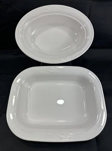 (2) Corning L-15 & L-32 Offener Bräter Weiß Elegance Backform & Servierschüssel - Bild 1 von 24