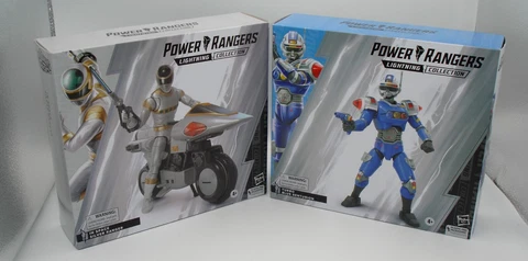 Power Rangers Lightning Lot of 2 In Space Silver Ranger & Turbo Blue Senturion Cover