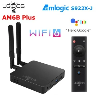 UGOOS AM6B PLUS Amlogic S922X-J 2.2GHz Tv Box Android 9.0 Wifi 6 DDR4 4GB 32GB - Image 1 of 4