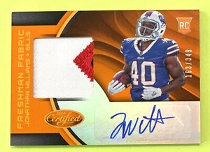2016 Panini Jonathan Williams AUTO Jersey RC #/349 Buffalo Bills Arkansas