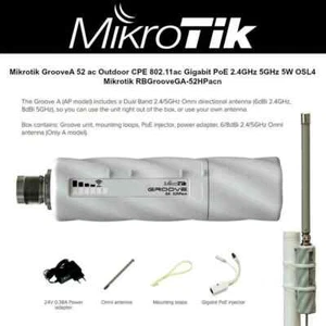 Mikrotik RBGrooveGA-52HPacn-US (USA) 2.4/5GHz AP/Backbone/CPE with Omni Antenna - Picture 1 of 10