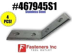(467945S1) P2265 4-Hole 45° Stainless Steel Open Corner Angle 4 Unistrut (QTY 4) - Picture 1 of 4