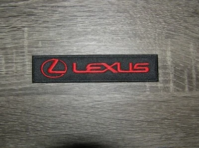 Lexus Motorsports Racing Car Red & Black Embroidered Iron On Patch 5" x 1"