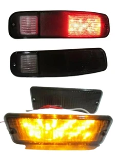 FORD truck LED SMOKE pair Tail Light & pair Front Markers 73 74 75 76 77 - Picture 1 of 13