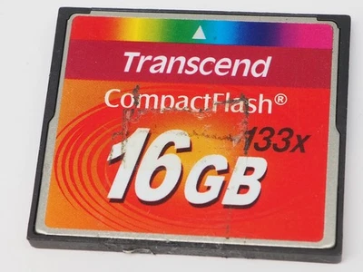 Transcend 16GB 133x Compact Flash card memory card fits DSLR camera - Image 1 of 4