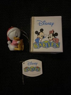 1984 Disney Babies Daisy Duck w/ Bear Ceramic Christmas Ornament Goebel - Image 1 of 4