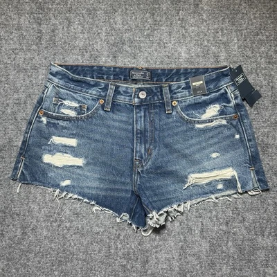 Abercrombie & Fitch Women's Low Rise Short Distressed  Size 27/4 NEW NWT - Image 1 of 4