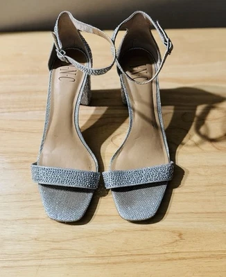 Tacones para mujer INC International Concepts - estrás cristal plateado - talla 8,5 EE. UU. Foto 1 de 4