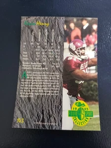Kevin Henry Mississippi State Rookie 1993 Classic Games BLANK FRONT ERROR - Bild 1 von 2