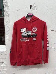 DGK Hoodie Mens Small Red Hachi Roku 1983 Car Graphic Japanese Streetwear Anime - Picture 1 of 11