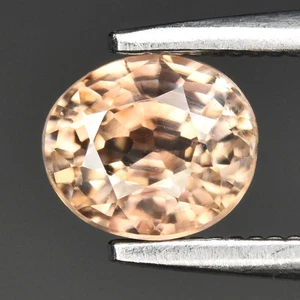💎 0.87ct VVS Oval Natural Pinkish Yellow Zircon - Unheated, Africa Gemstone - Picture 1 of 4
