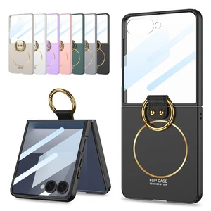 Custodia supporto magnetico plastica + metallo + vetro temperato per Samsung Galaxy Z Flip 7 - Foto 1 di 17