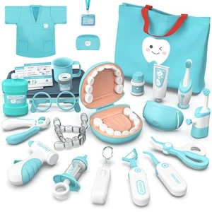 Dentist Play Set for Toddlers - Doctor Kit Toy Gifts for Ages 3-5 - Picture 1 of 7