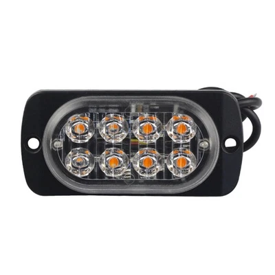 6500K 8 LED Yellow Strobe Truck Hazard Beacon Flash Warn Emergency Lamp Light - Image 1 of 4