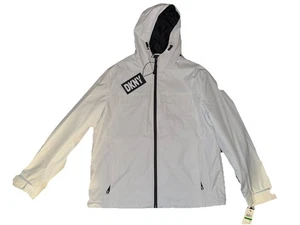 Chaqueta de abrigo DKNY Tech para hombre con capucha resistente al agua talla Grande Nuevo - Imagen 1 de 8