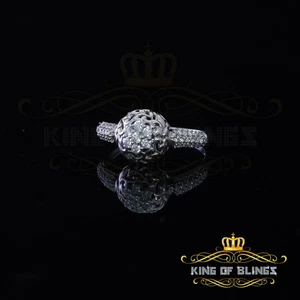 Anello da donna di fidanzamento rotondo argento bianco sterling zirconi 2,00 ct misura 7 - Foto 1 di 12