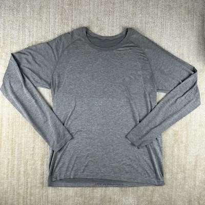 Camisa Lululemon Manga Larga Para Hombres 2XL Gris Swiftly Tech Crew Pullover Atlético Foto 1 de 4