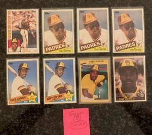 TONY GWYNN CARD LOT 1984-85 (8 TOTAL) W/REPRINT CARD...........NRMT - Picture 1 of 2
