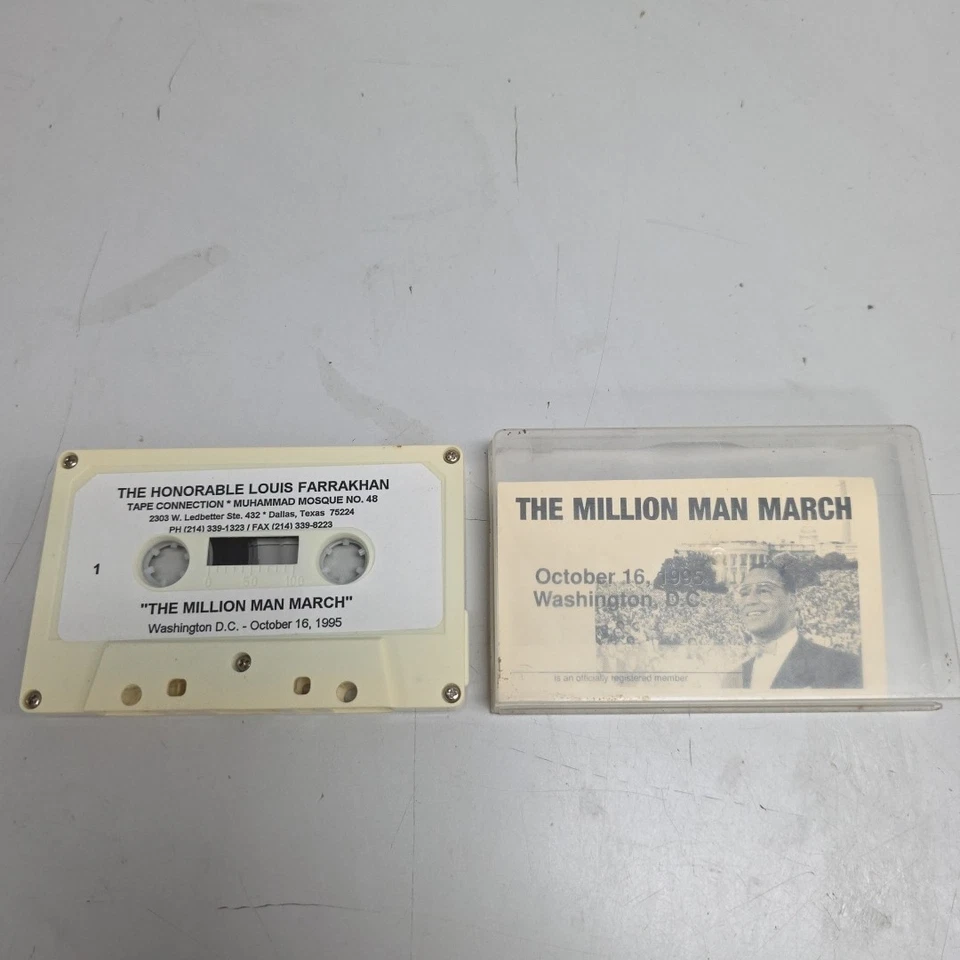 THE HONORABLE LOUIS FARRAKHAN "The Million Man March" Cassette NOI DC OCT 1995 - Image 1 of 4