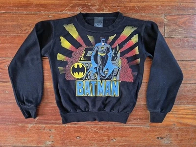 Sudadera Batman Negra Talla 7 Vintage Años 90 PACIFIC COAST ATLÉTICA Niños Foto 1 de 4