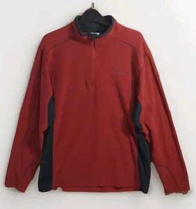 Columbia Sportswear Mens M Burgundy 1/4 Zip Fleece Sweater Pullover Lightweight - Picture 1 of 11