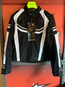 Richa Airstream Textile Motorcycle Jacket Waterproof Black / White Size L - Picture 1 of 3