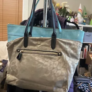 Borsa tote MICHAEL KORS Kelsey Admiral oro leopardato media nylon top zip - Foto 1 di 7