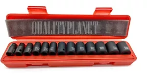 13pc 3/8" Drive Shallow Air Impact Socket Set Metric 6 Point Sockets - Picture 1 of 1