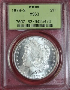1879-S MORGAN DOLLAR PCGS MS63 *OGH* - Picture 1 of 4