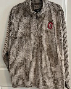 Ohio State Buckeyes Sherpa XL Pullover Jacke Mantel 1/4 Zip Top Of World EUC  t3 - Bild 1 von 11