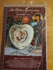Silk Ribbon Embrodiery Heart Frame Pattern - Picture 1 of 2