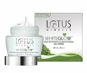 UK 40g LOTUS HERBAL WHITE GLOW SKIN WHITENING & BRIGHTENING GEL CREAM SPF25 - Picture 1 of 1