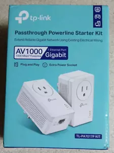 TP-Link AV1000 Gigabit Powerline Starter TL-PA7017P KIT - Picture 1 of 5